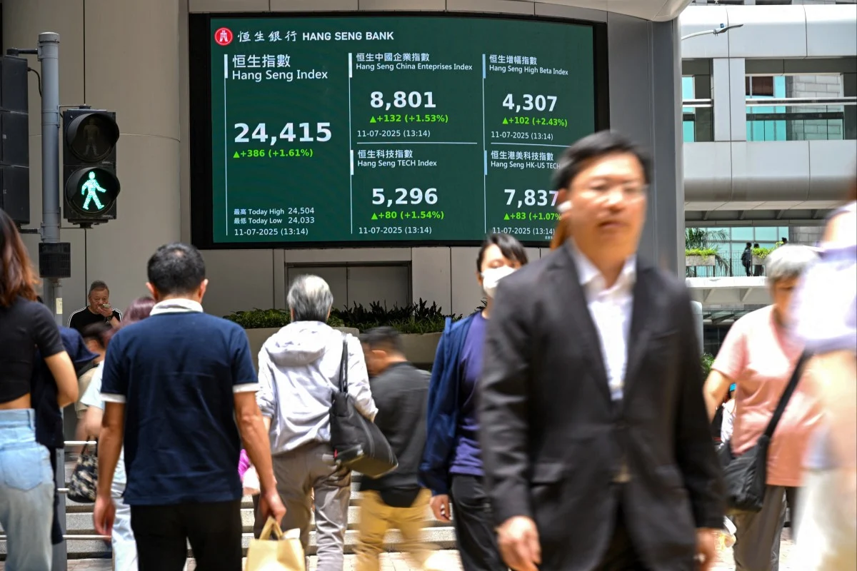 Tech Firms Drive Hong Kong Stocks Higher as Investors Bet on Imminent US Rate Cut